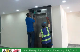 đánh bóng thang máy