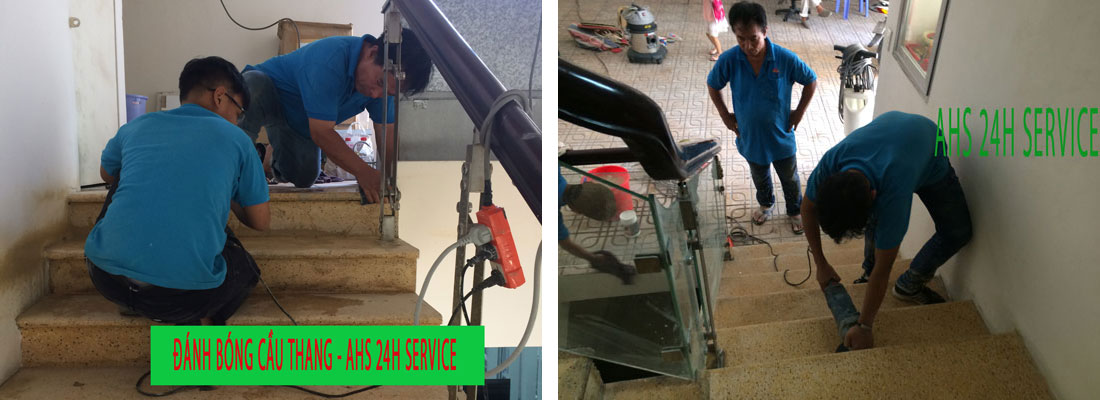 đánh bóng cầu thang đá mài